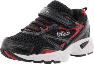 Fila Royalty Strap Running Boy's Shoes Size 8, Color: Black/Red/White