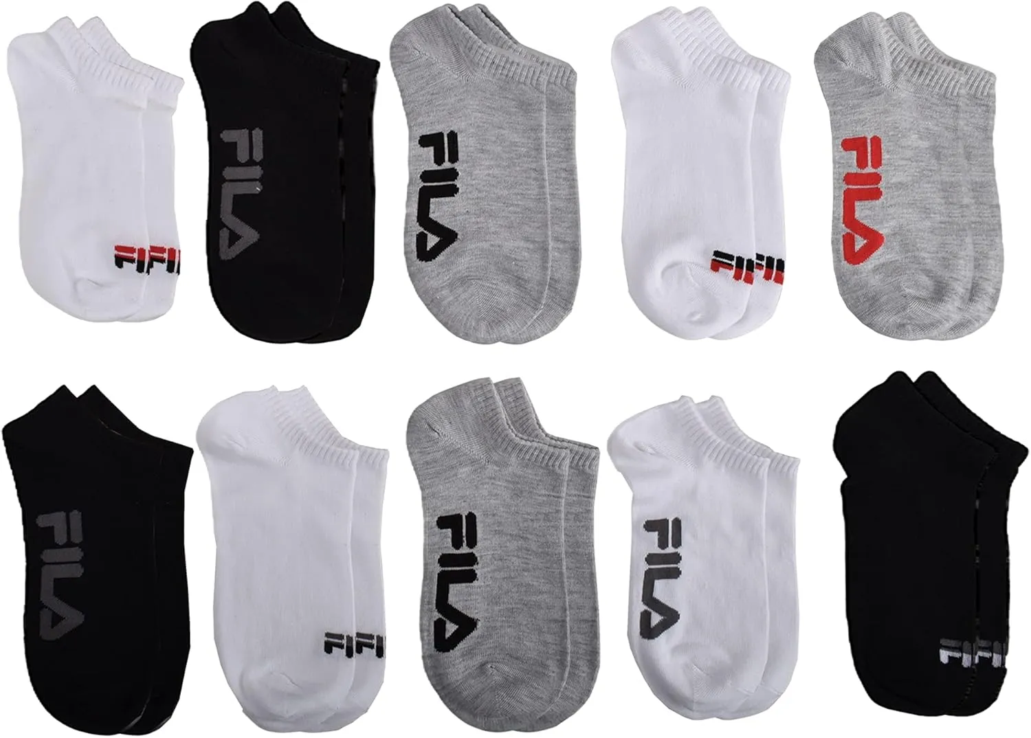 Fila Women's 10 Pack No Show Socks