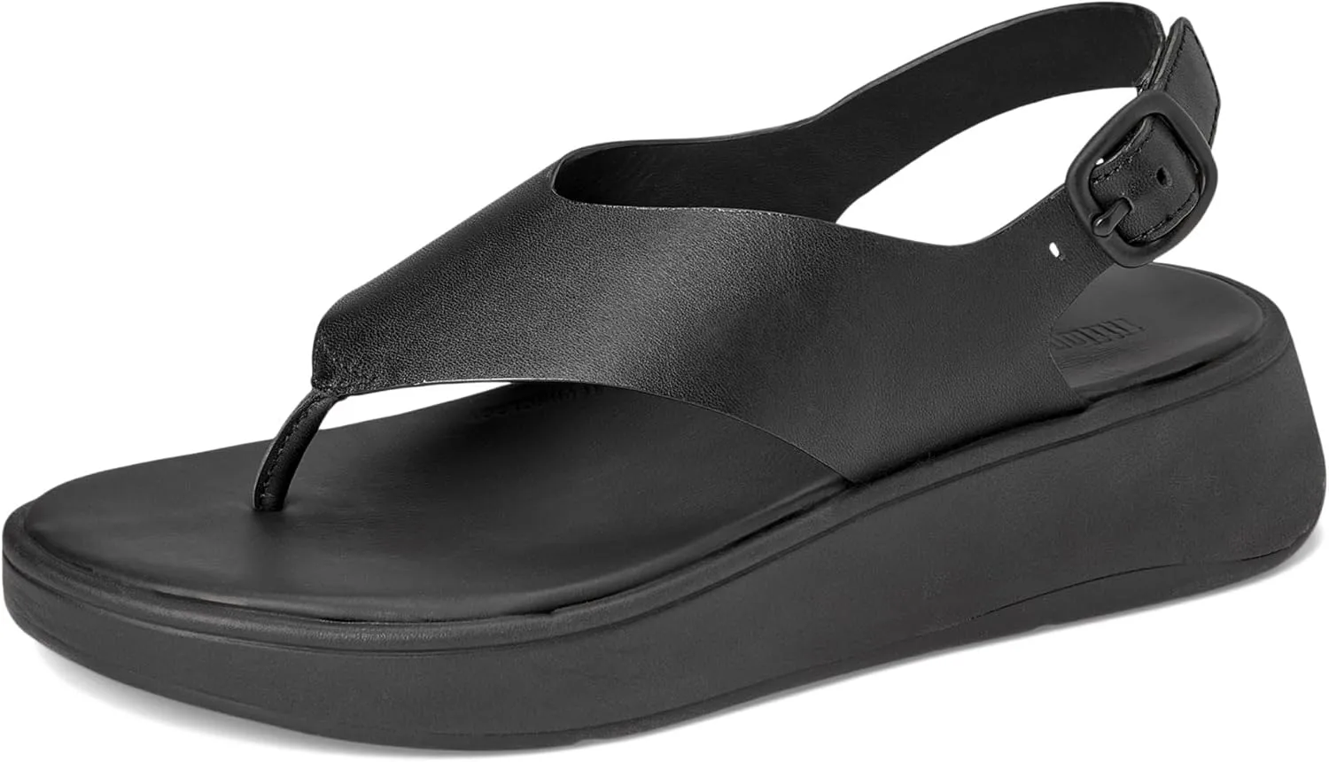 FitFlop Women's F-Mode Leather Flatform Back-Strap Toe/Post Sandals Wedge