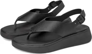 FitFlop Women's F-Mode Leather Flatform Back-Strap Toe/Post Sandals Wedge