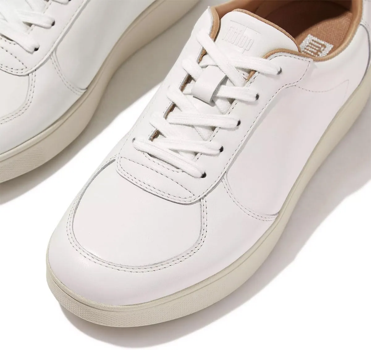 FitFlop Womens Rally Leather/Suede Panel Sneakers
