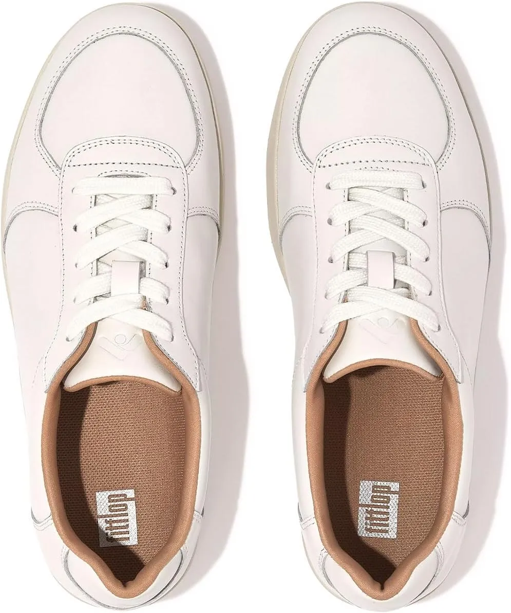 FitFlop Womens Rally Leather/Suede Panel Sneakers