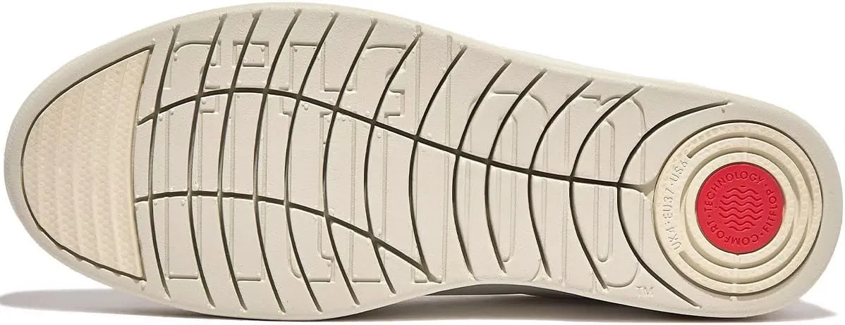 FitFlop Womens Rally Leather/Suede Panel Sneakers