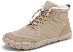 FLARUT Mens Womens Snow Boots Winter Shoes Warm Fur Waterproof Anti-Slip Outdoor Casual Ankle Sneakers