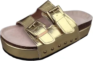 Flatform Sandals for Women Cork Footbed Slippers Platform Sandals Fashionable Thick Soled Mats Comfortable Sandals Women Dressy Summer Casual Walking Wedges Platform Wedges Open Toe Beach Shoes