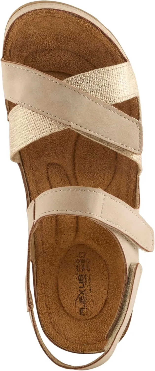 Flexus Women's ORWELL Ankle Strap Sandals – Adjustable Multi-Strap Design, Anatomic Footbed, Arch Support, Made in Turkey
