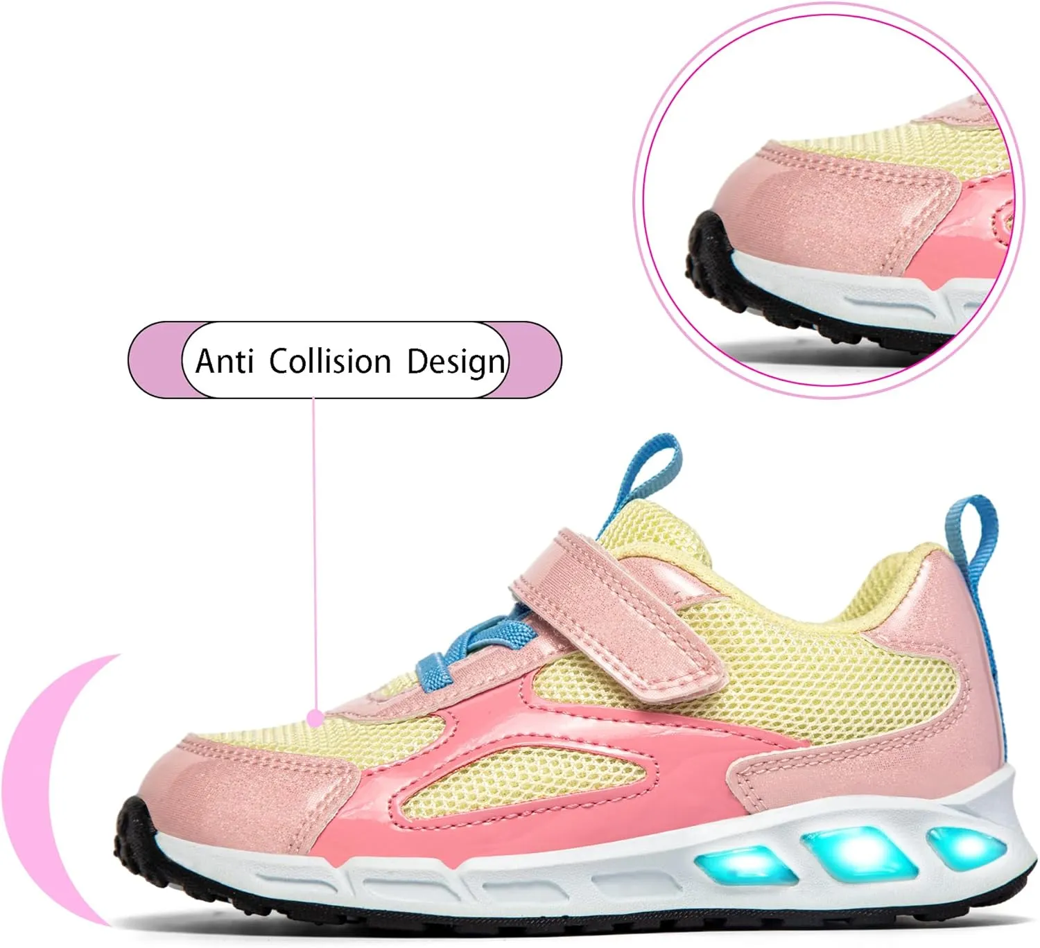 Floranate Light Up Toddler Boys Girls Shoes LED Flashing Lightweight Tennis Walking Sneakers for Toddler and Little Kid