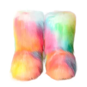 Fluffy Fox Fur Boots