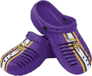 FOCO Men's NFL Logo Team Stripe Garden Water Sandals Shoes Slipper Clogs with Strap, 7-8