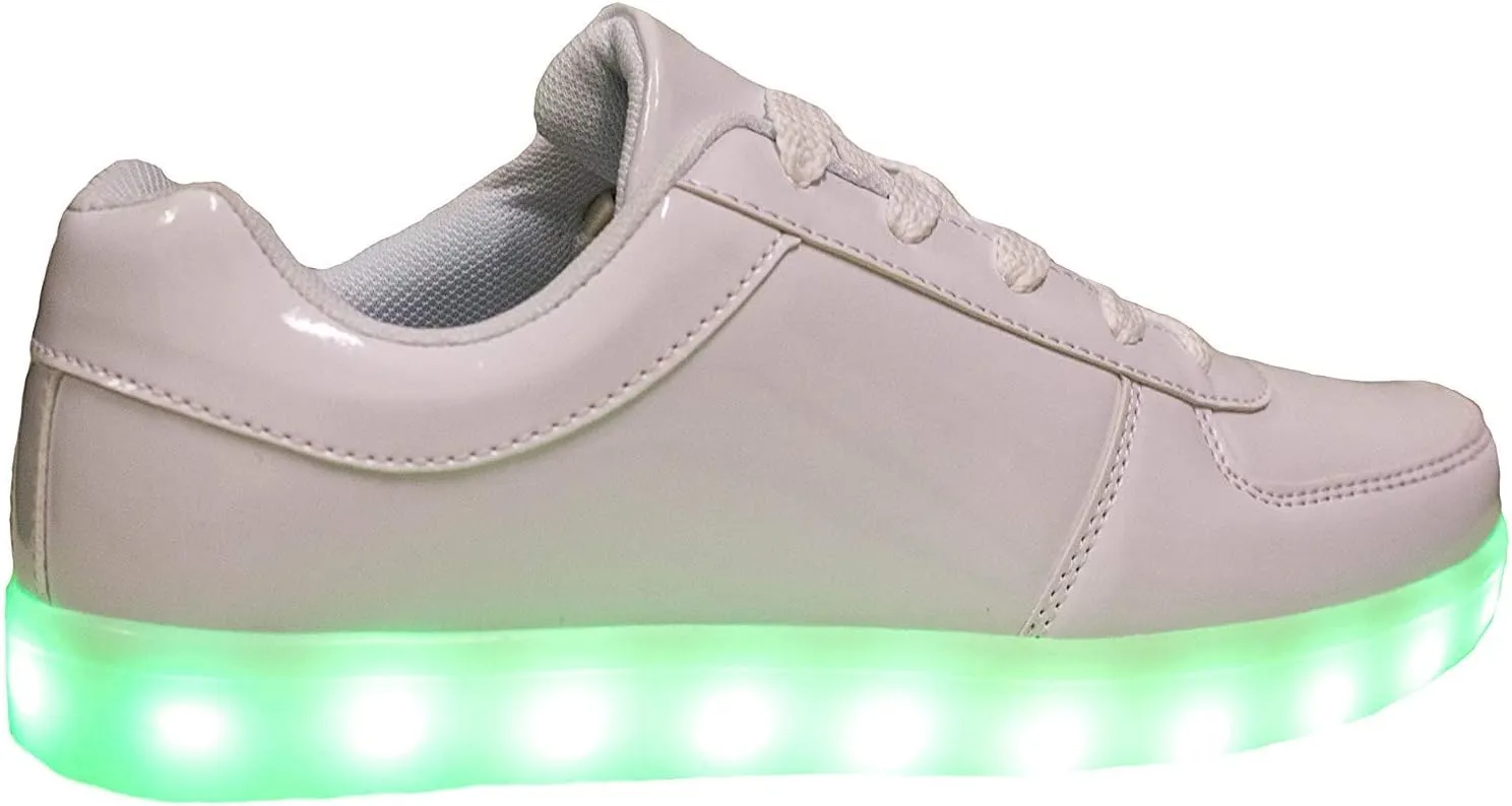 Forever Link Women's Signal-60 Lace Up LED Rechargeable Sneakers w/Light Show