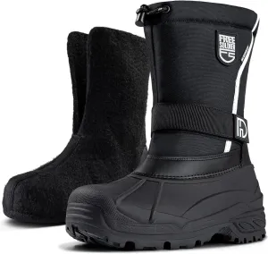 FREE SOLDIER Mens Snow Boots Insulated Waterproof Hiking Winter Shoes Nonslip Outdoor Ankle Cold Weather Boots