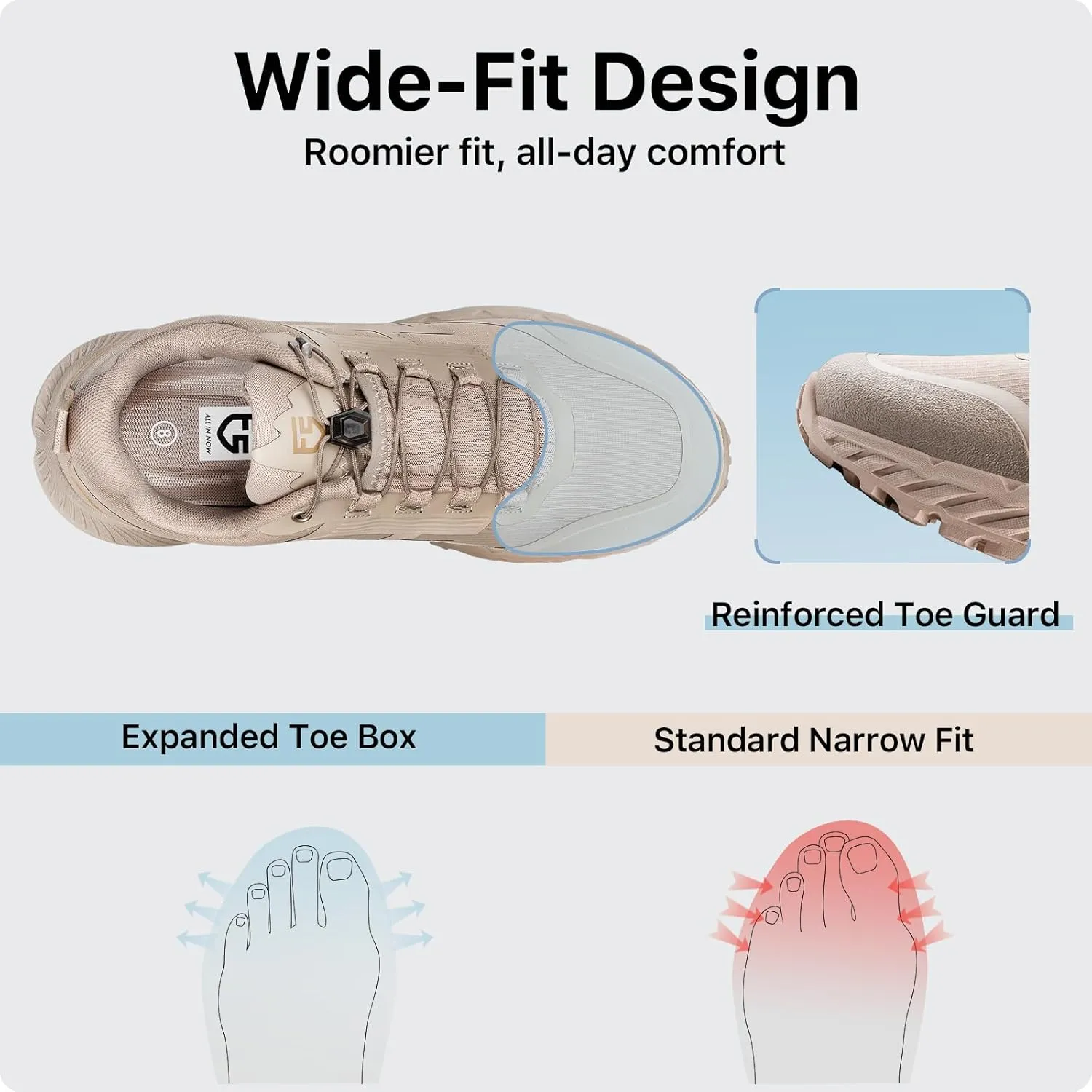 FREE SOLDIER Men's Trail Running Hiking Tactical Shoes - Breathable Lightweight Non-Slip Outdoor Sneakers for Walking Gym Backpacking Athletic Shoes