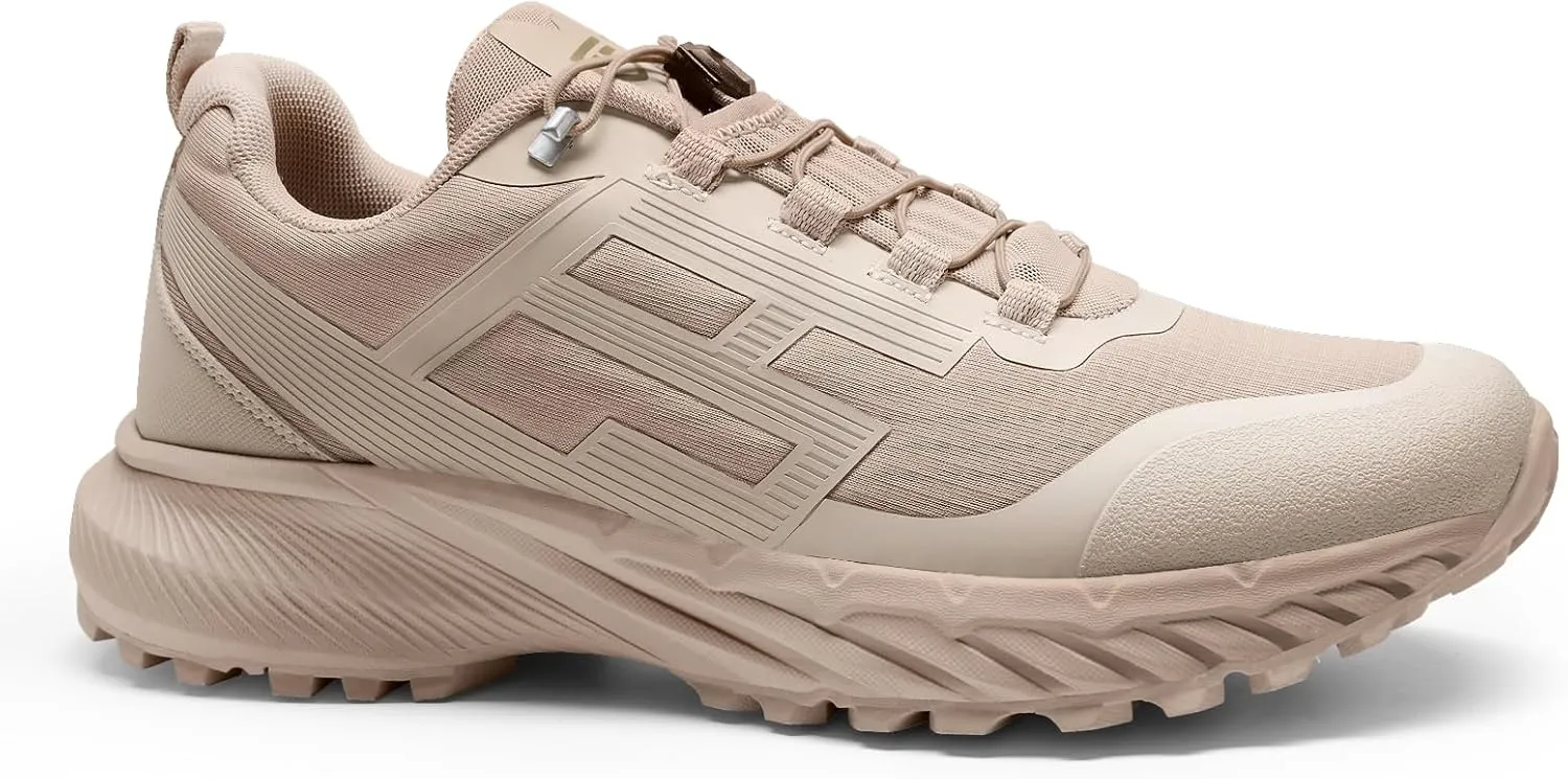 FREE SOLDIER Men's Trail Running Hiking Tactical Shoes - Breathable Lightweight Non-Slip Outdoor Sneakers for Walking Gym Backpacking Athletic Shoes