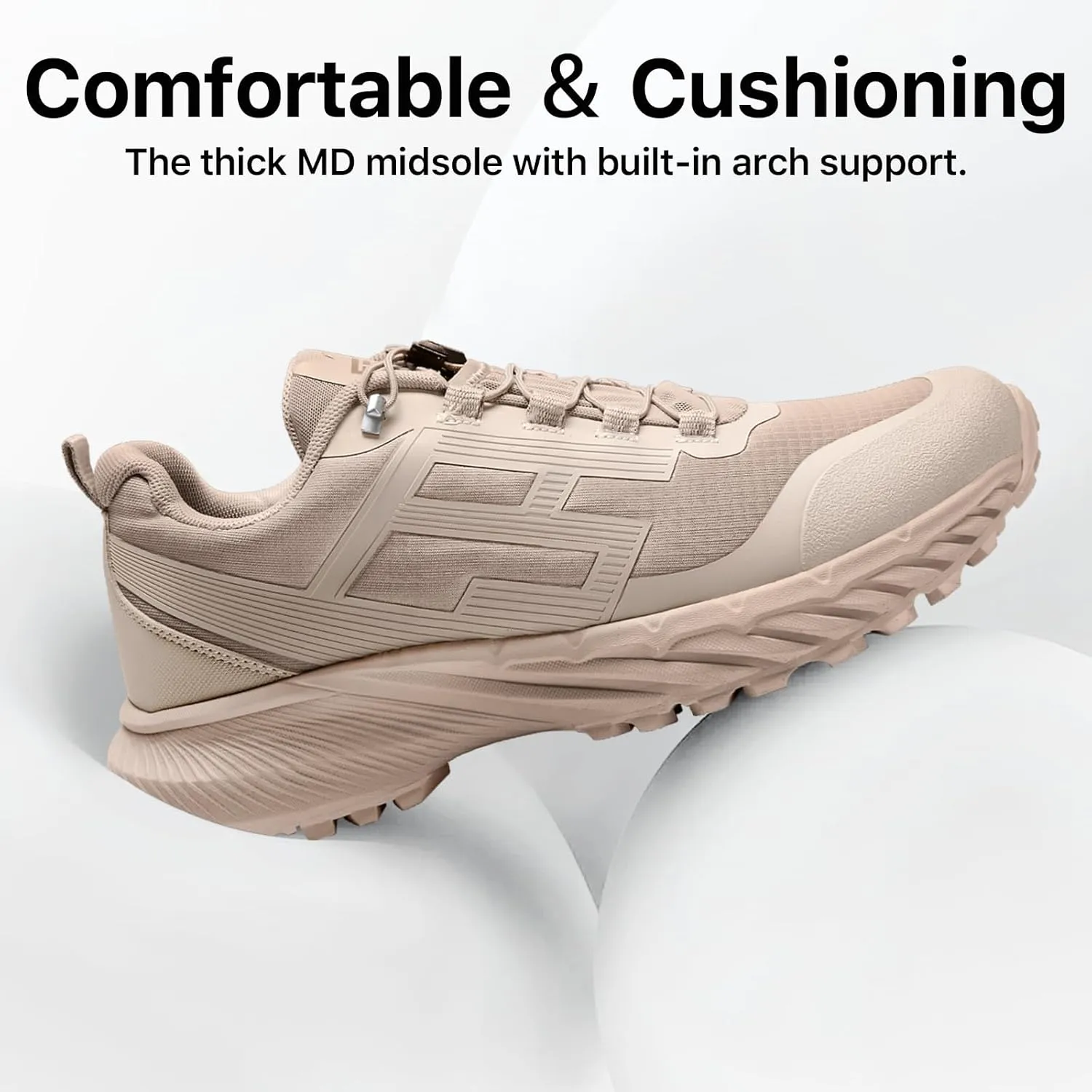 FREE SOLDIER Men's Trail Running Hiking Tactical Shoes - Breathable Lightweight Non-Slip Outdoor Sneakers for Walking Gym Backpacking Athletic Shoes