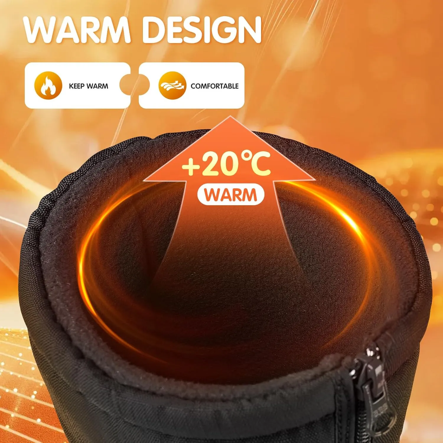 FREE SOLDIER Snow Boots for Kids Waterproof with Zipper Winter Warm Non Slip Cold Weather Outdoor Boys Girls Snow Boots