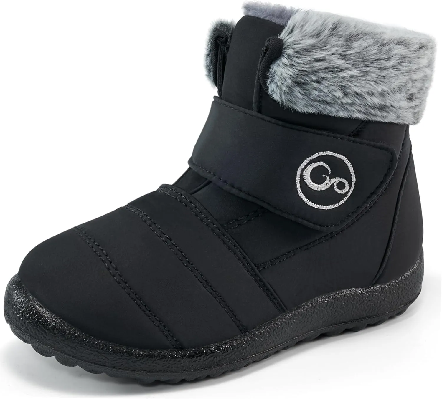 FUDYNMALC Girls Boys Winter Snow Boots - Comfortable Warm Toddler Winter Shoes Waterproof Lightweight Kids Ankle Booties Outdoor Walking