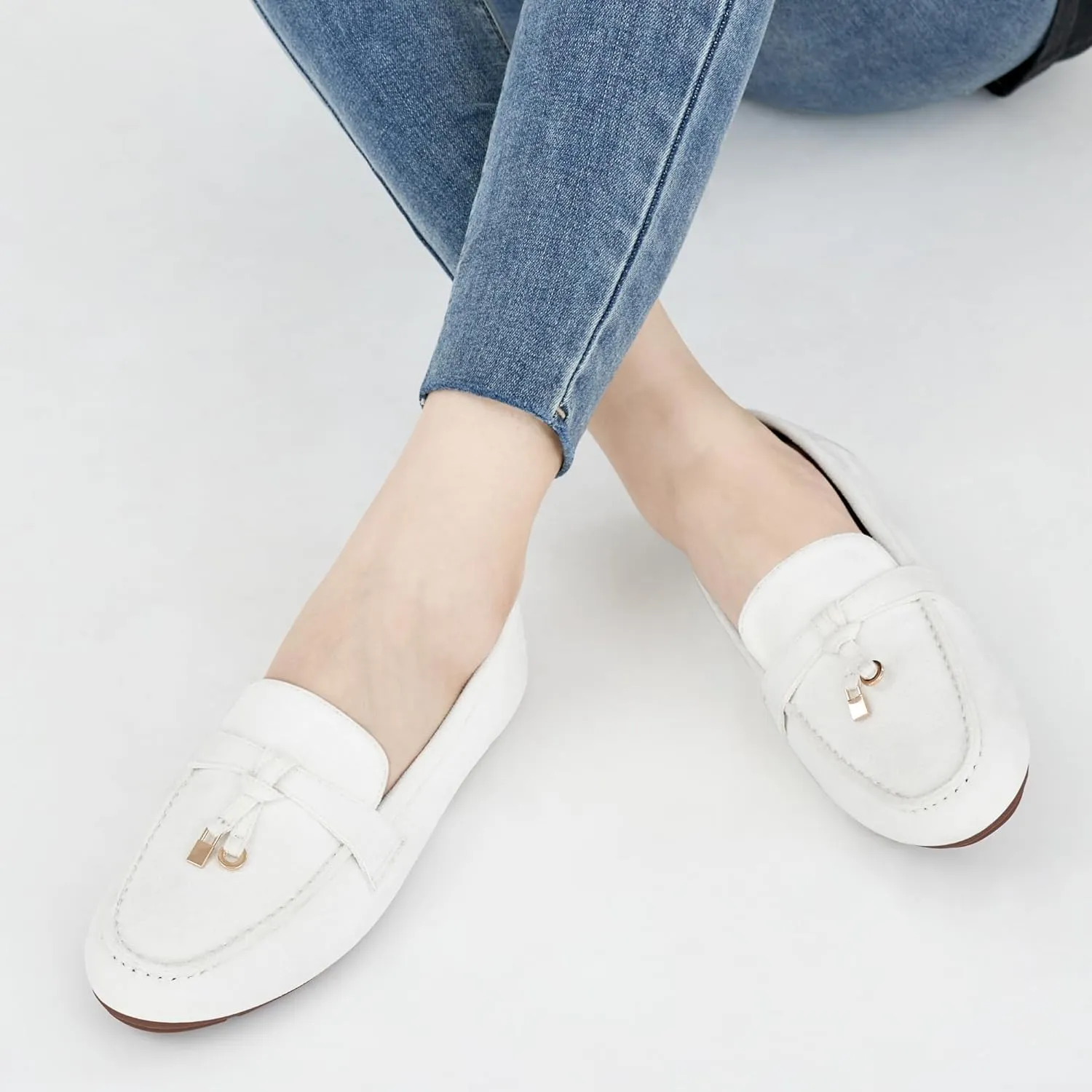 FUDYNMALC Loafers for Women Slip On Shoes: Casual Comfortable Penny Loafers Ladies Dressy Walking Flats for Business Work Office