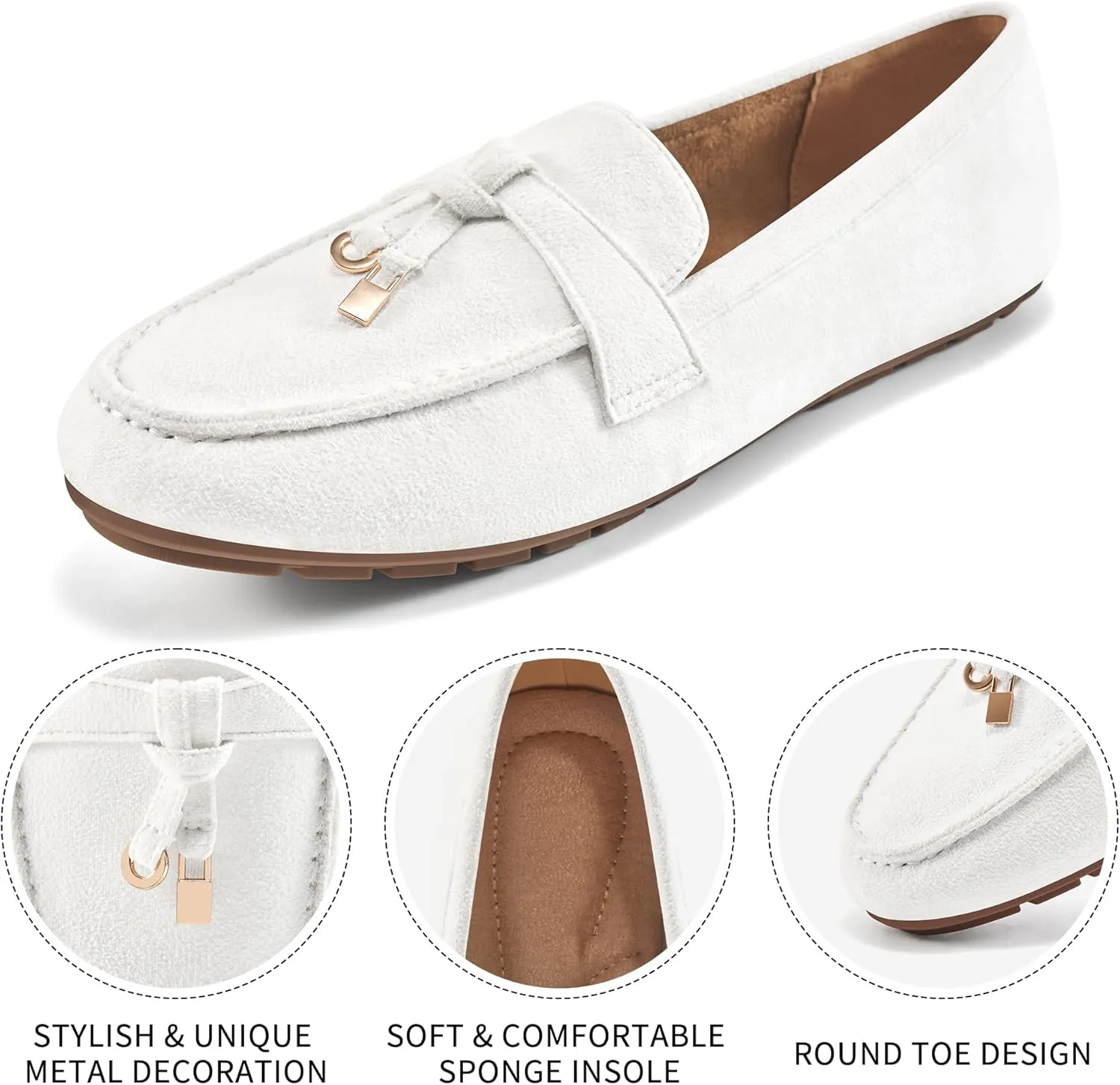 FUDYNMALC Loafers for Women Slip On Shoes: Casual Comfortable Penny Loafers Ladies Dressy Walking Flats for Business Work Office