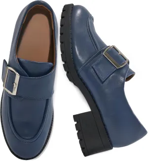 FUDYNMALC Womens Platform Loafers Dressy: 2025 Casual Comfortable Chunky Shoes Ladies Walking Office Footwear with Hook and Loop