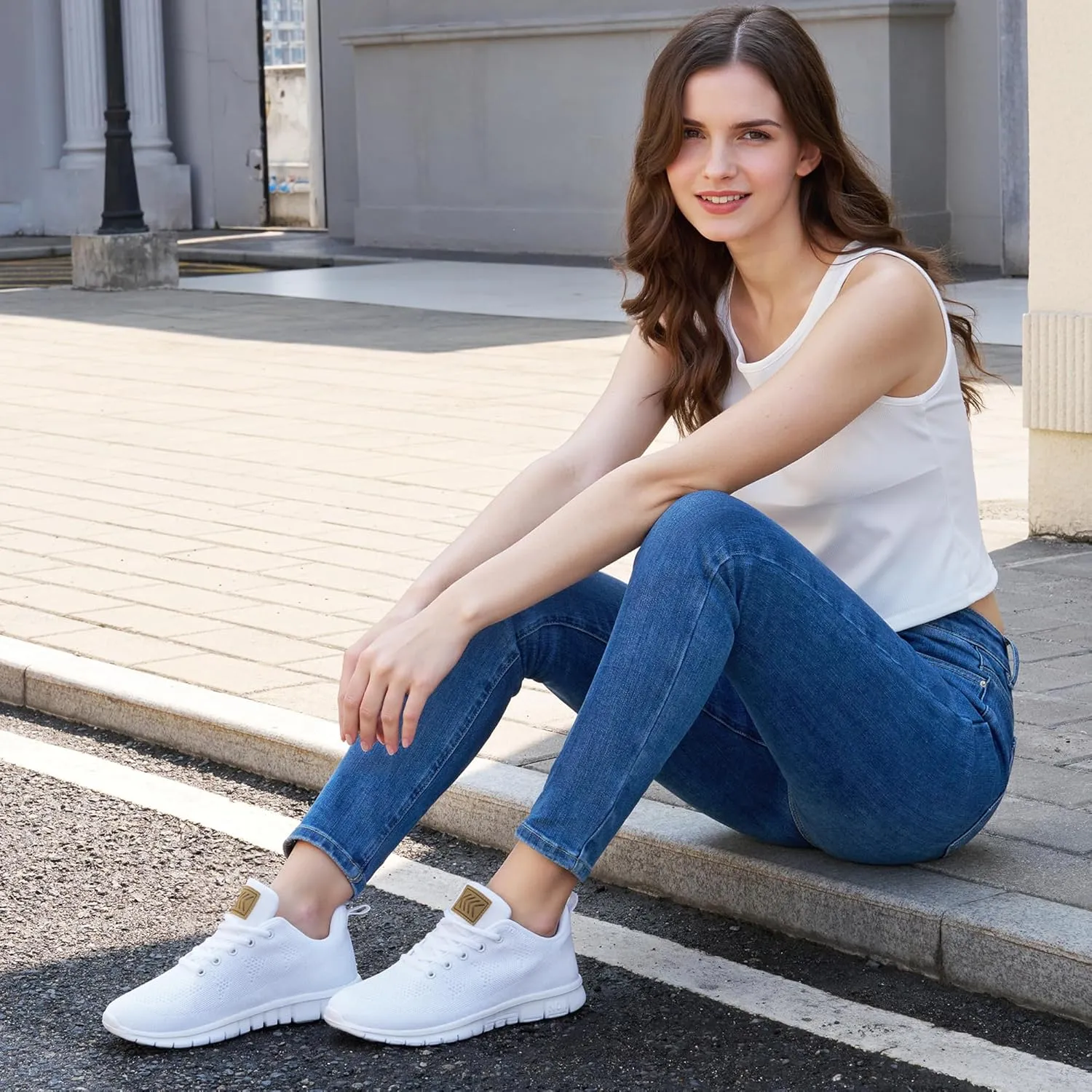 FUDYNMALC Womens Sneakers Tennis Shoes: Fashion Lightweight Non Slip Footwear for Running Walking Casual