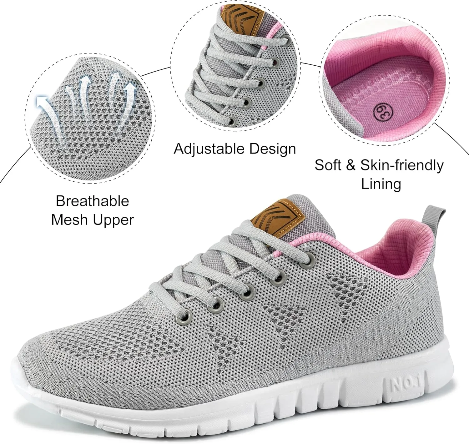 FUDYNMALC Womens Sneakers Tennis Shoes: Fashion Lightweight Non Slip Footwear for Running Walking Casual