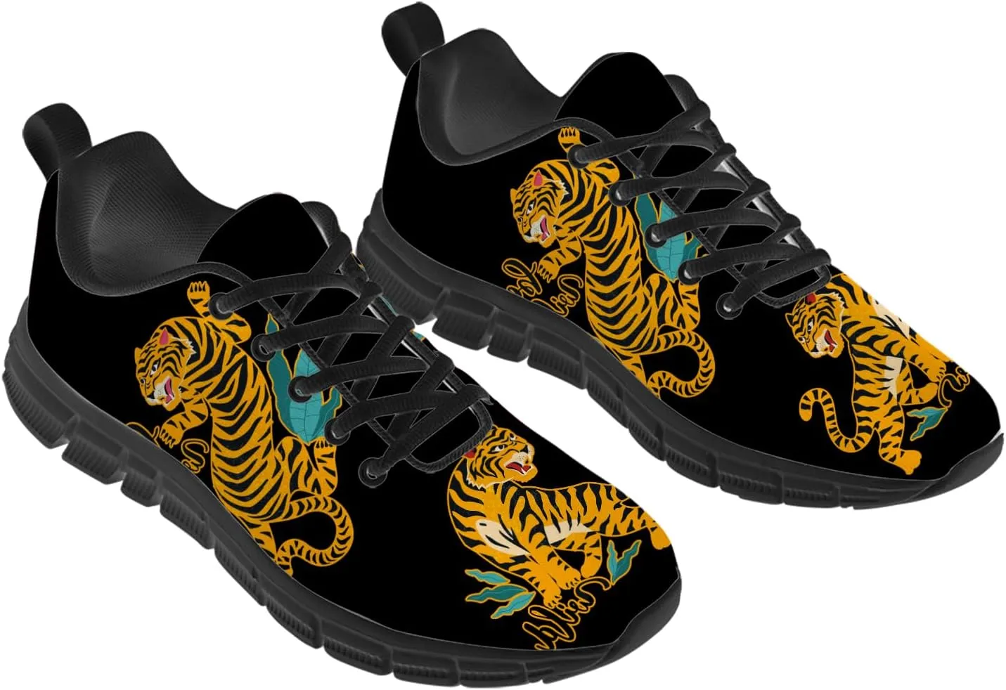 Funny Tiger Shoes for Women Men Tennis Shoes Lightweight Athletic Gym Running Sneakers Tiger Lovers Gifts for Him Her