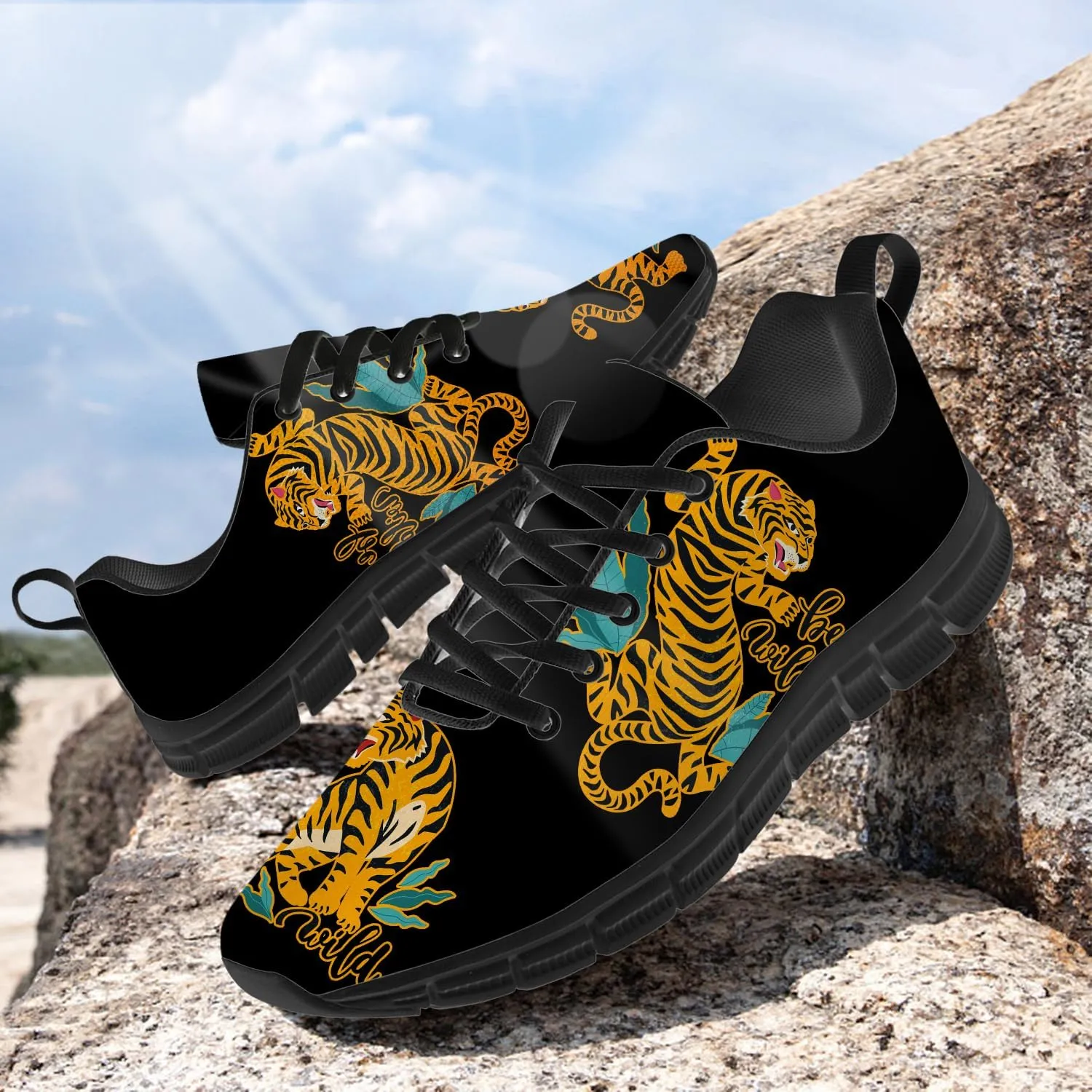 Funny Tiger Shoes for Women Men Tennis Shoes Lightweight Athletic Gym Running Sneakers Tiger Lovers Gifts for Him Her