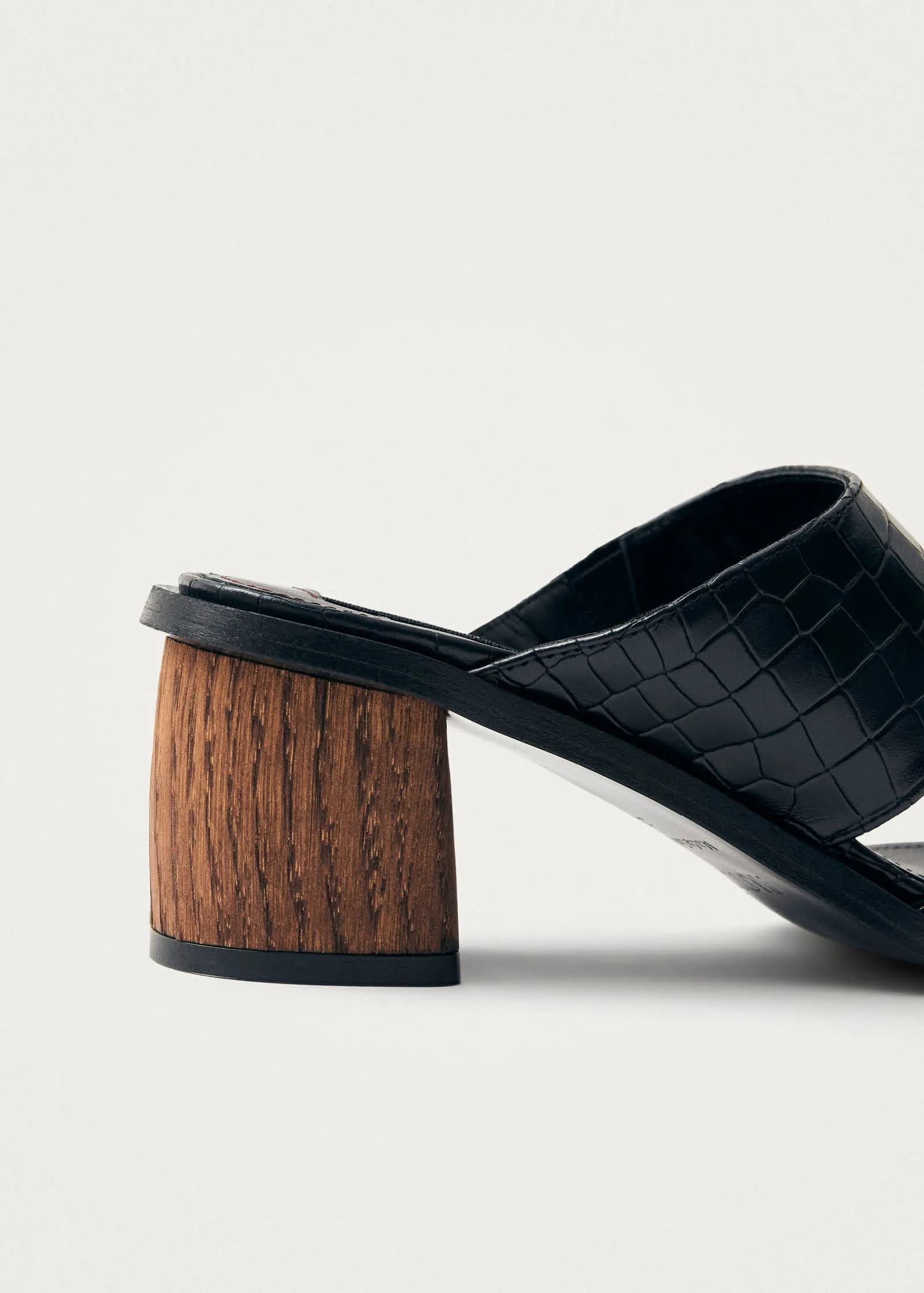 Gabin Alli Black Leather Sandals