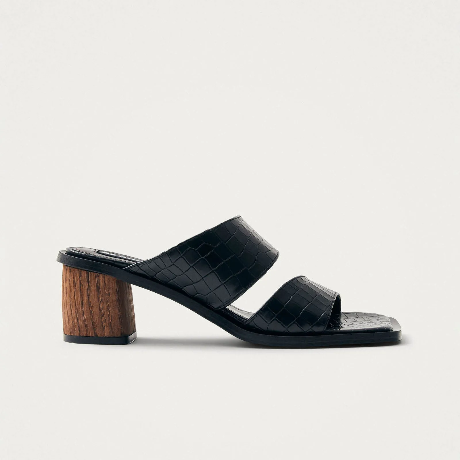 Gabin Alli Black Leather Sandals
