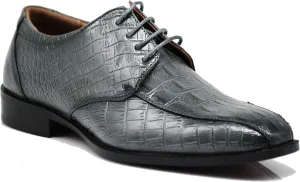 Gator3N Men's Alligator Crocodile Print Oxfords Fashion Lace Up Dress Shoes