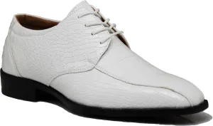 Gator3N Men's Alligator Crocodile Print Oxfords Fashion Lace Up Dress Shoes