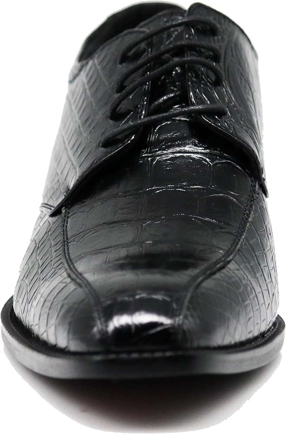 Gator3N Men's Alligator Crocodile Print Oxfords Fashion Lace Up Dress Shoes