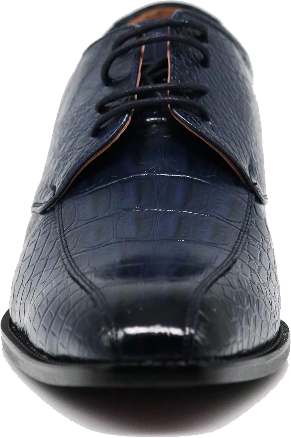 Gator3N Men's Alligator Crocodile Print Oxfords Fashion Lace Up Dress Shoes