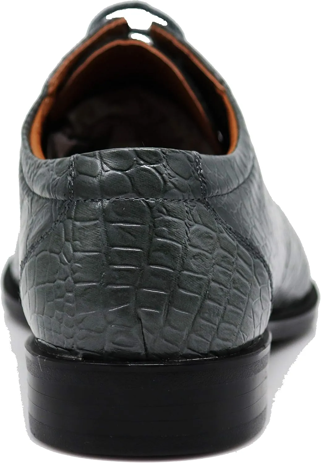 Gator3N Men's Alligator Crocodile Print Oxfords Fashion Lace Up Dress Shoes