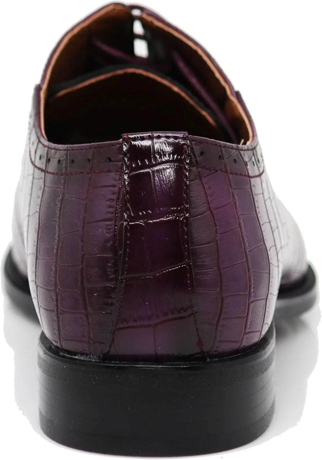 Gator3N Men's Alligator Crocodile Print Oxfords Fashion Lace Up Dress Shoes