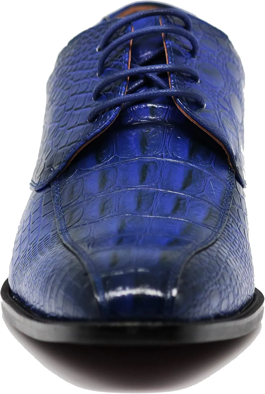Gator3N Men's Alligator Crocodile Print Oxfords Fashion Lace Up Dress Shoes