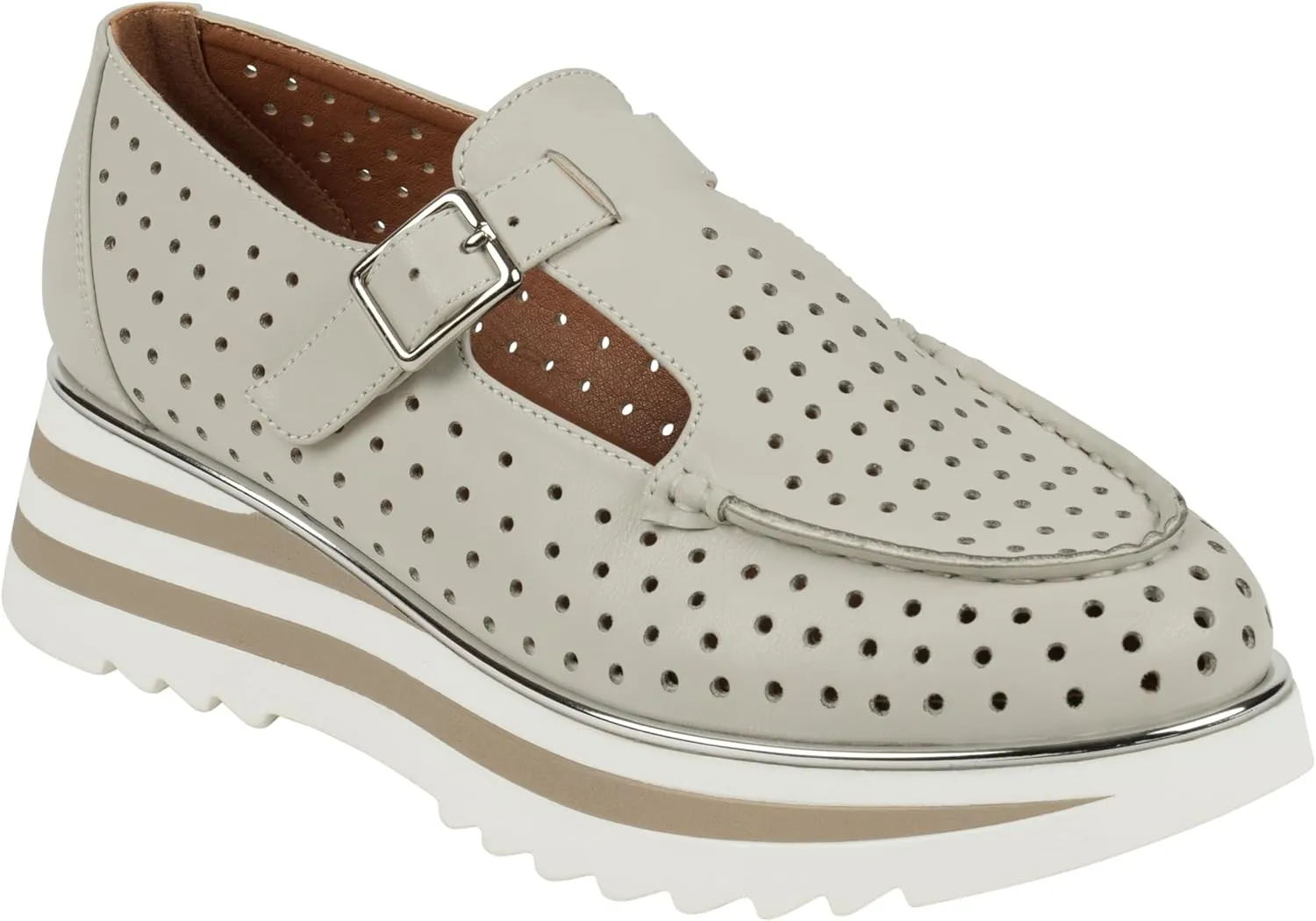 G.C. Shoes Women's Karmine Laser Cut Mary Jane Loafers