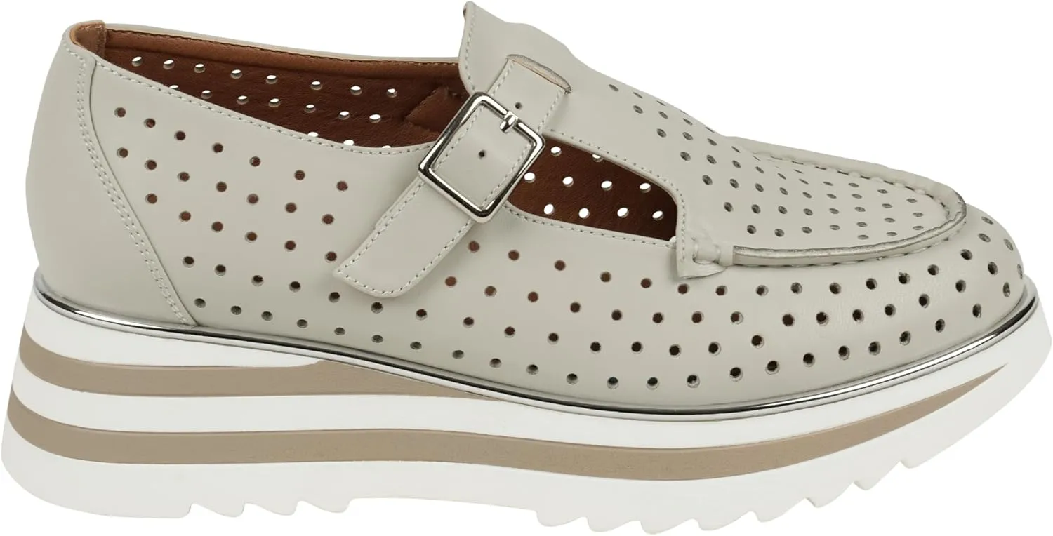 G.C. Shoes Women's Karmine Laser Cut Mary Jane Loafers