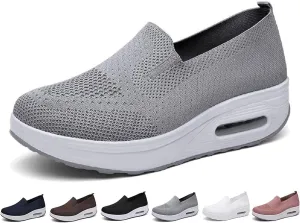 GEOBY Women's Orthopedic Sneakers, Slip-On Light Air Cushion Orthopedic Sneakers, Women Casual Walking Sneaker Orthopedic Arch Diabetes Support 2023