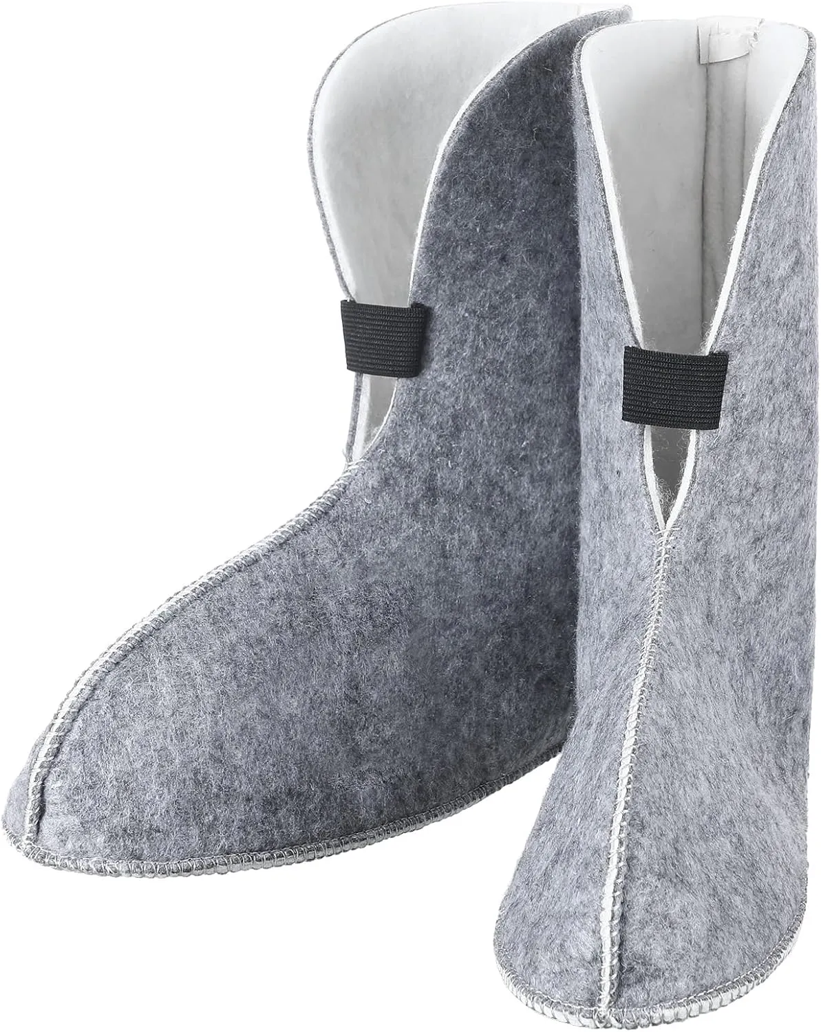 Geyoga 1 Pair Felt Replacement Boot Liners Wool Blend 10'' High Winter Warm Boot Liners Replacement for Men Women