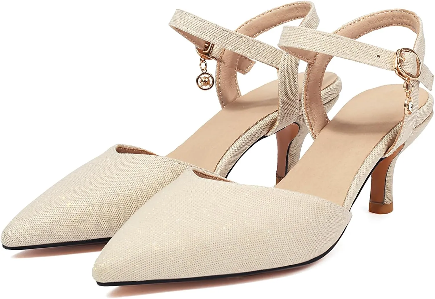 Gicoiz Kitten Heels Women Sandals Ankle Strap