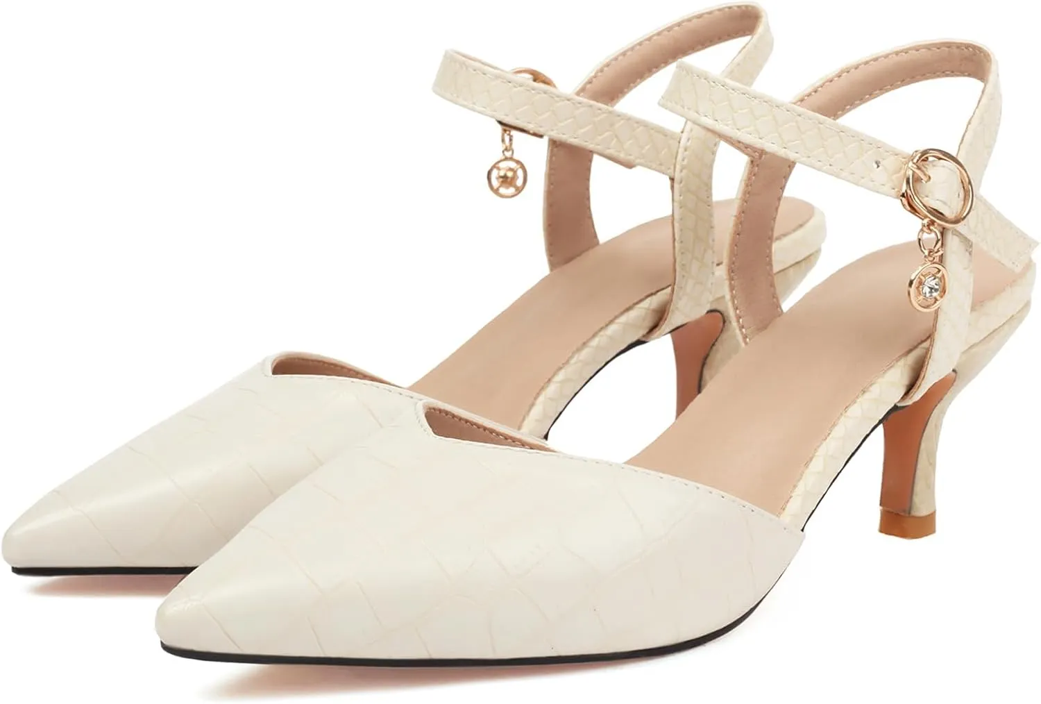 Gicoiz Kitten Heels Women Sandals Ankle Strap