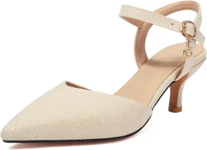 Gicoiz Kitten Heels Women Sandals Ankle Strap