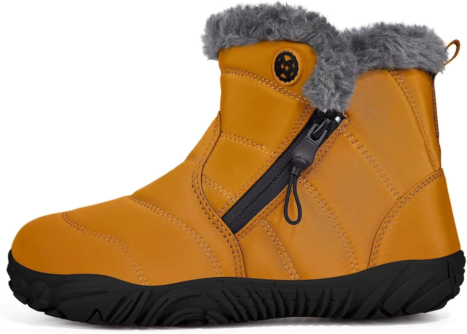 Girls Boys Barefoot Boots Shoes | Minimalist Little Kids/Big Kids Waterproof Ankle Winter Snow Boots | Zero Drop Sole | Wide Toe Box | Slip Resistant