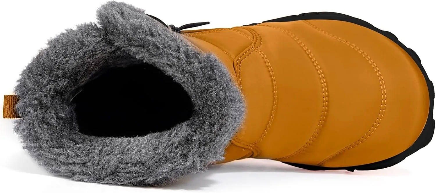 Girls Boys Barefoot Boots Shoes | Minimalist Little Kids/Big Kids Waterproof Ankle Winter Snow Boots | Zero Drop Sole | Wide Toe Box | Slip Resistant