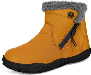 Girls Boys Barefoot Boots Shoes | Minimalist Little Kids/Big Kids Waterproof Ankle Winter Snow Boots | Zero Drop Sole | Wide Toe Box | Slip Resistant