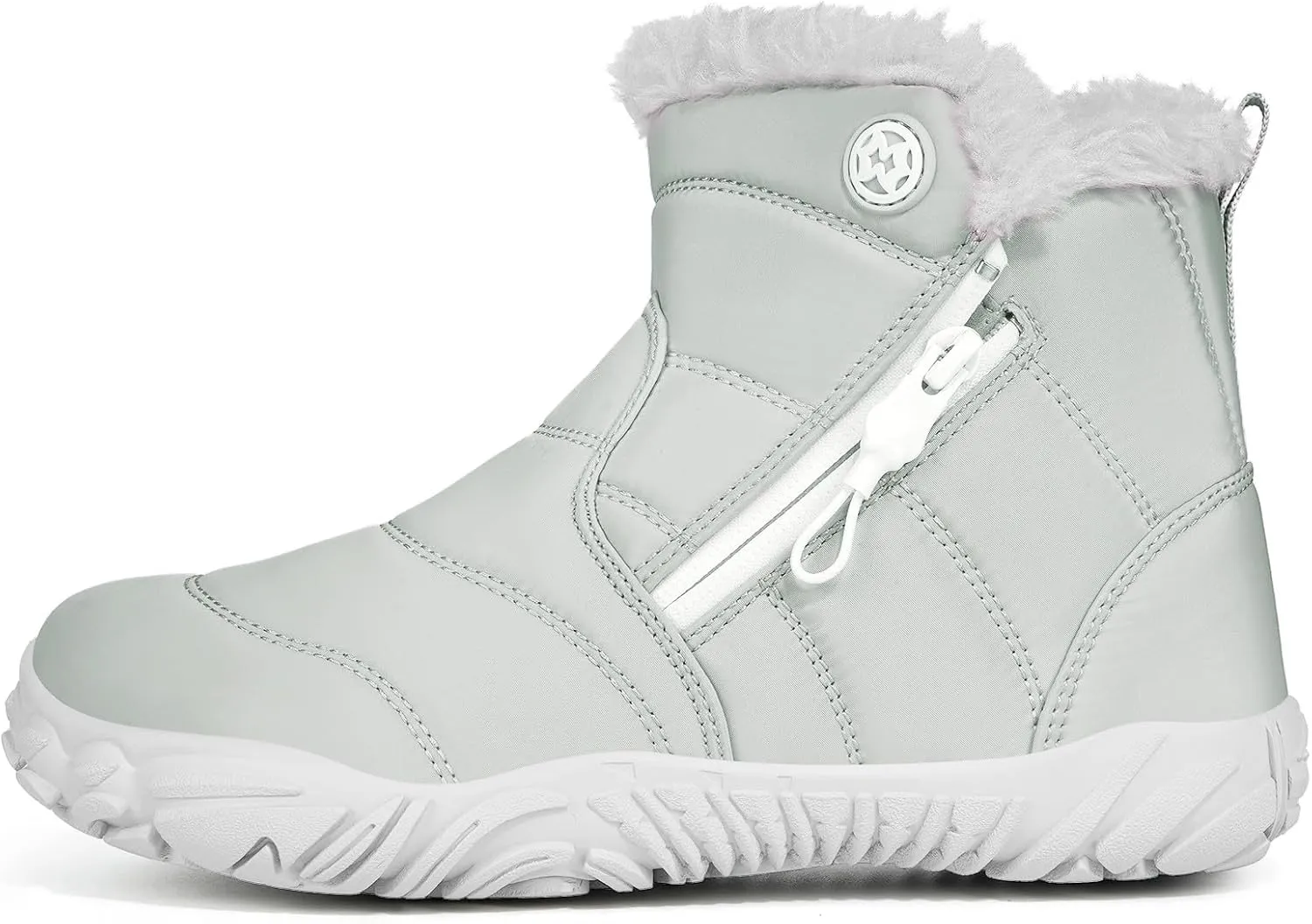 Girls Boys Barefoot Boots Shoes | Minimalist Little Kids/Big Kids Waterproof Ankle Winter Snow Boots | Zero Drop Sole | Wide Toe Box | Slip Resistant