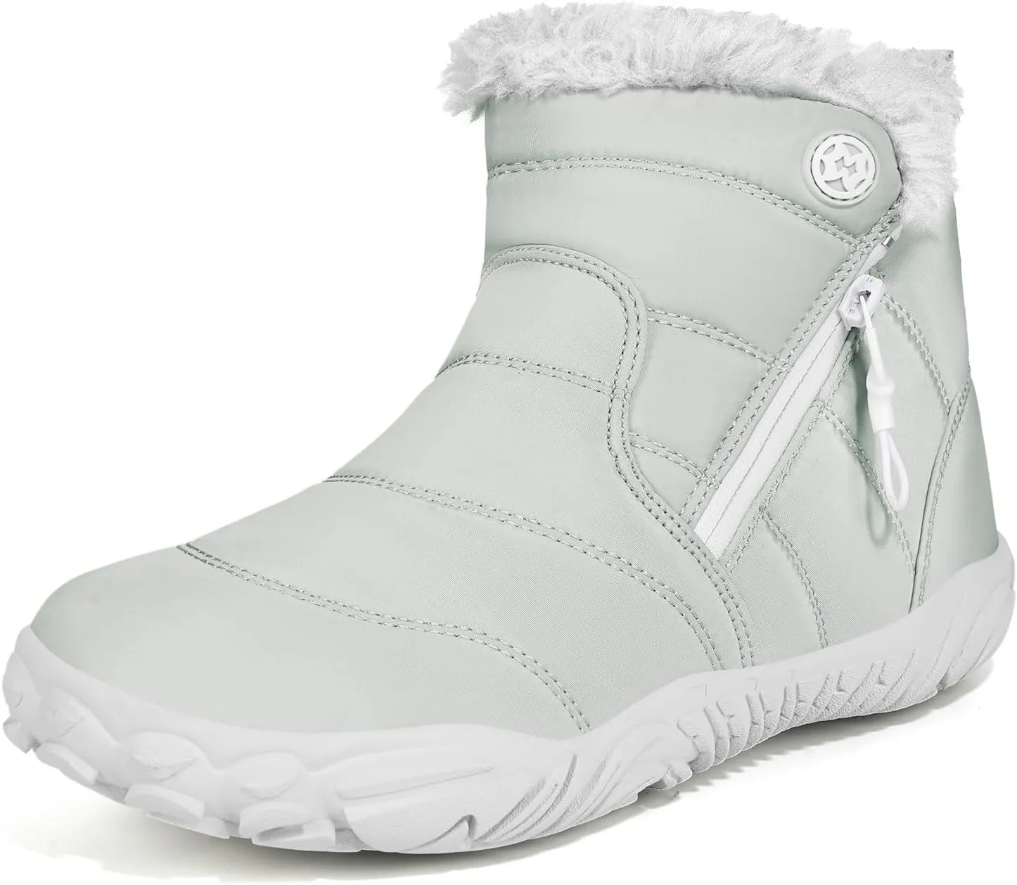 Girls Boys Barefoot Boots Shoes | Minimalist Little Kids/Big Kids Waterproof Ankle Winter Snow Boots | Zero Drop Sole | Wide Toe Box | Slip Resistant