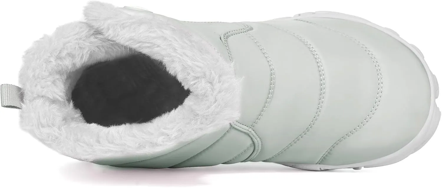Girls Boys Barefoot Boots Shoes | Minimalist Little Kids/Big Kids Waterproof Ankle Winter Snow Boots | Zero Drop Sole | Wide Toe Box | Slip Resistant