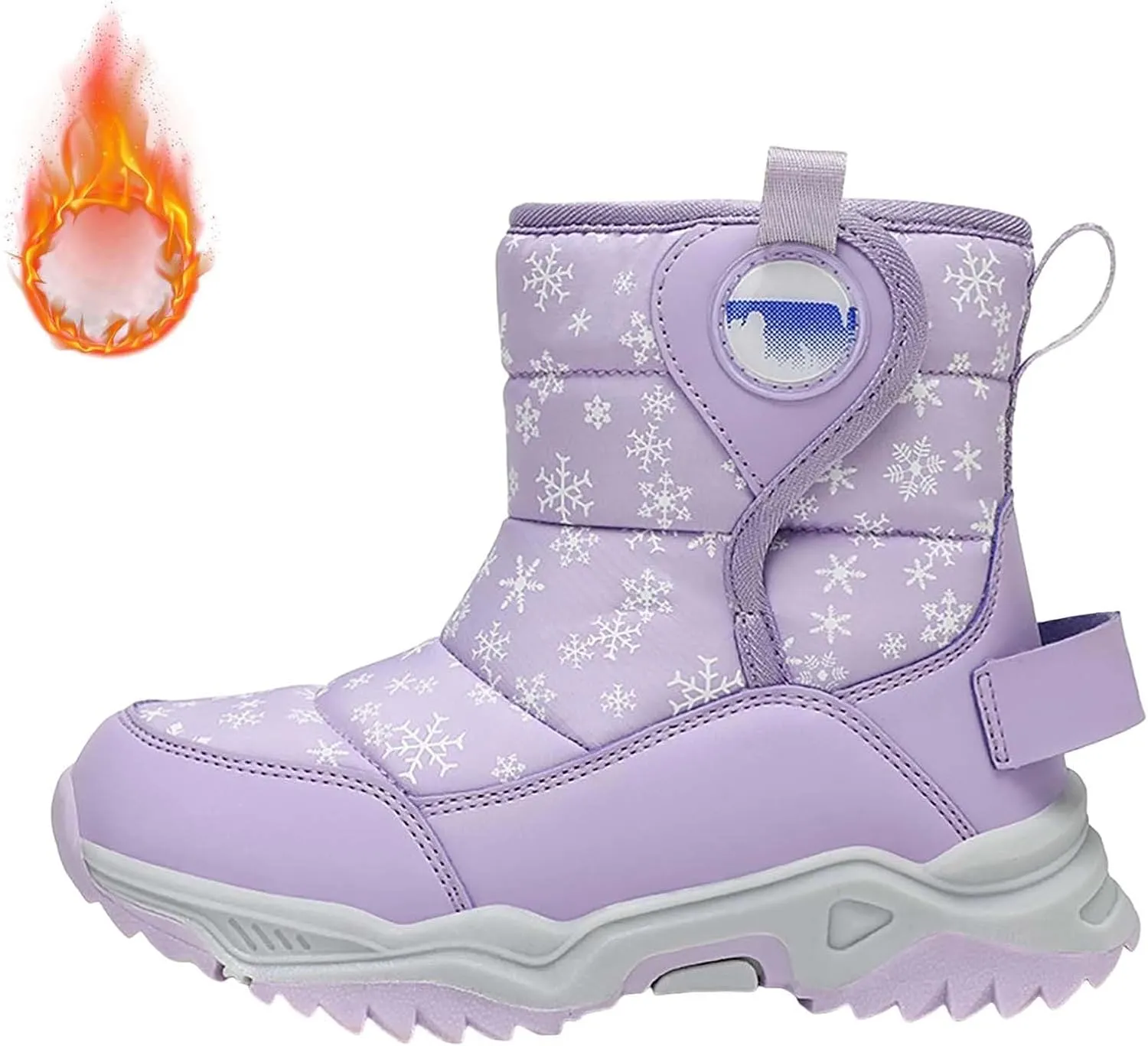 Girls Boys Snow Boots Outdoor Warm Comfortable Non Slip Mid Calf Padded Small Big Kids Winter Shoes Toddler Booties
